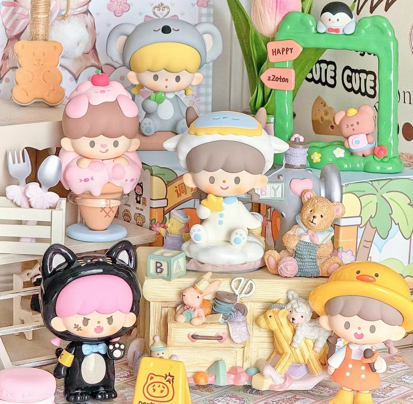 Zzoton Naughty Animal City Series blind box